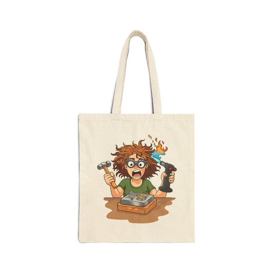 Too Hot to Handle Silversmith Tote — Soldering Funny Cotton Canvas Bag
