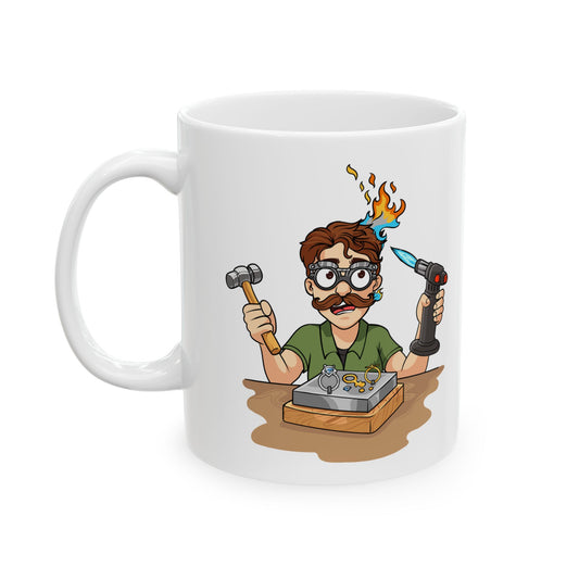 Too Hot to Handle Silversmith Ceramic Mug (11oz & 15oz)
