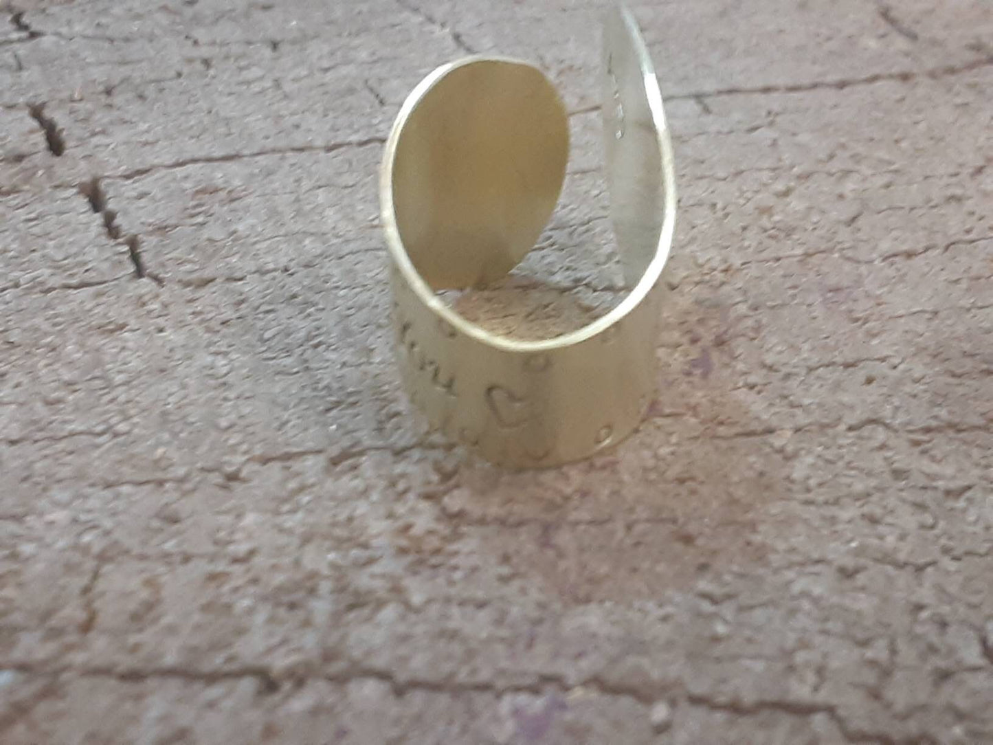 Brass thumb pick with I pick you