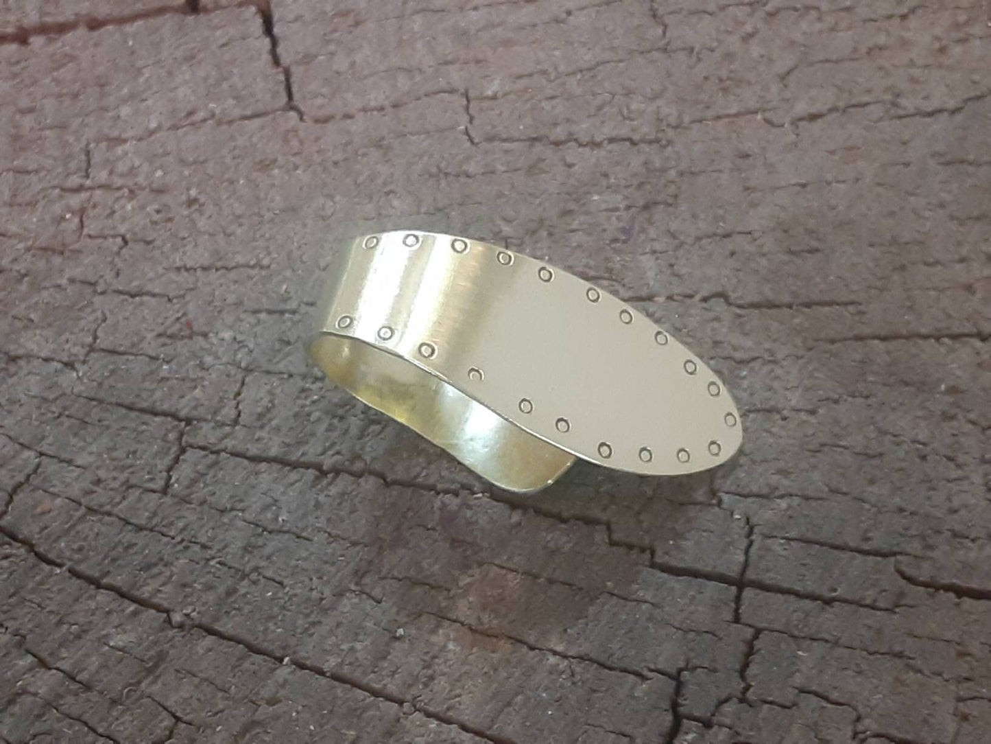 Brass thumb pick with I pick you