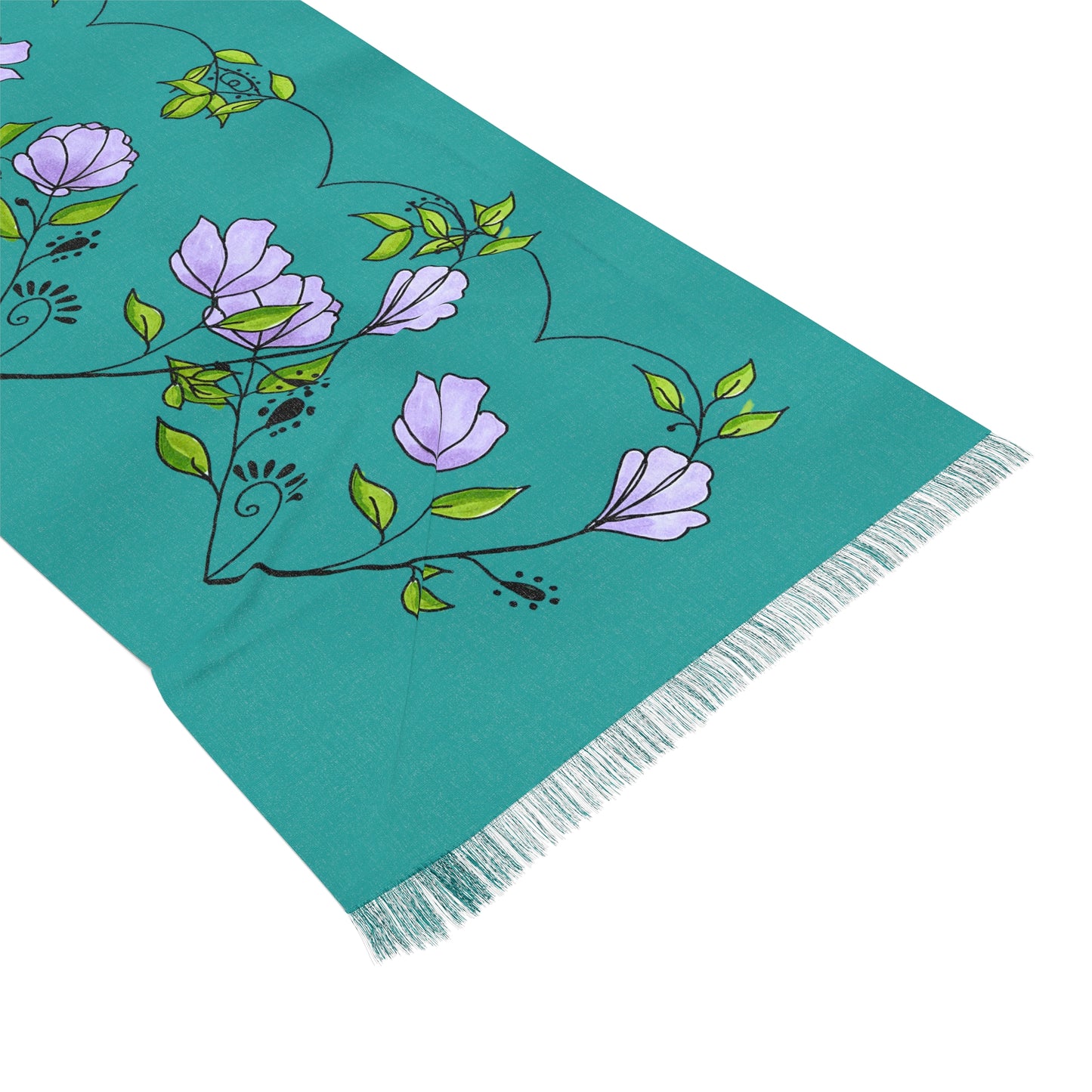Flower heart scarf
