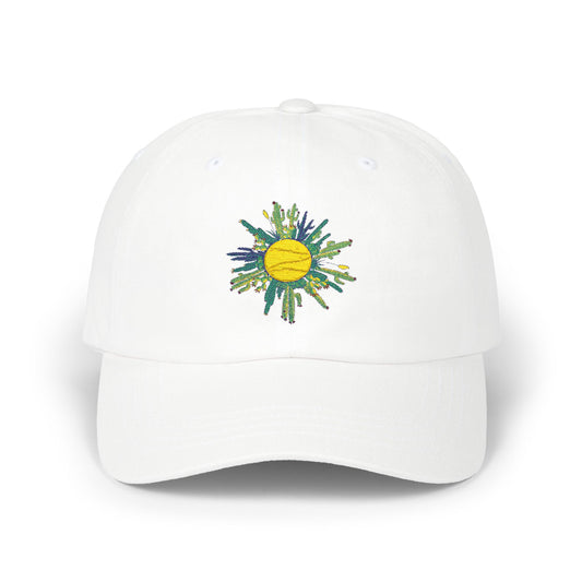 Cactus Sun Dad Cap – Hand-Drawn Doodle Baseball Hat