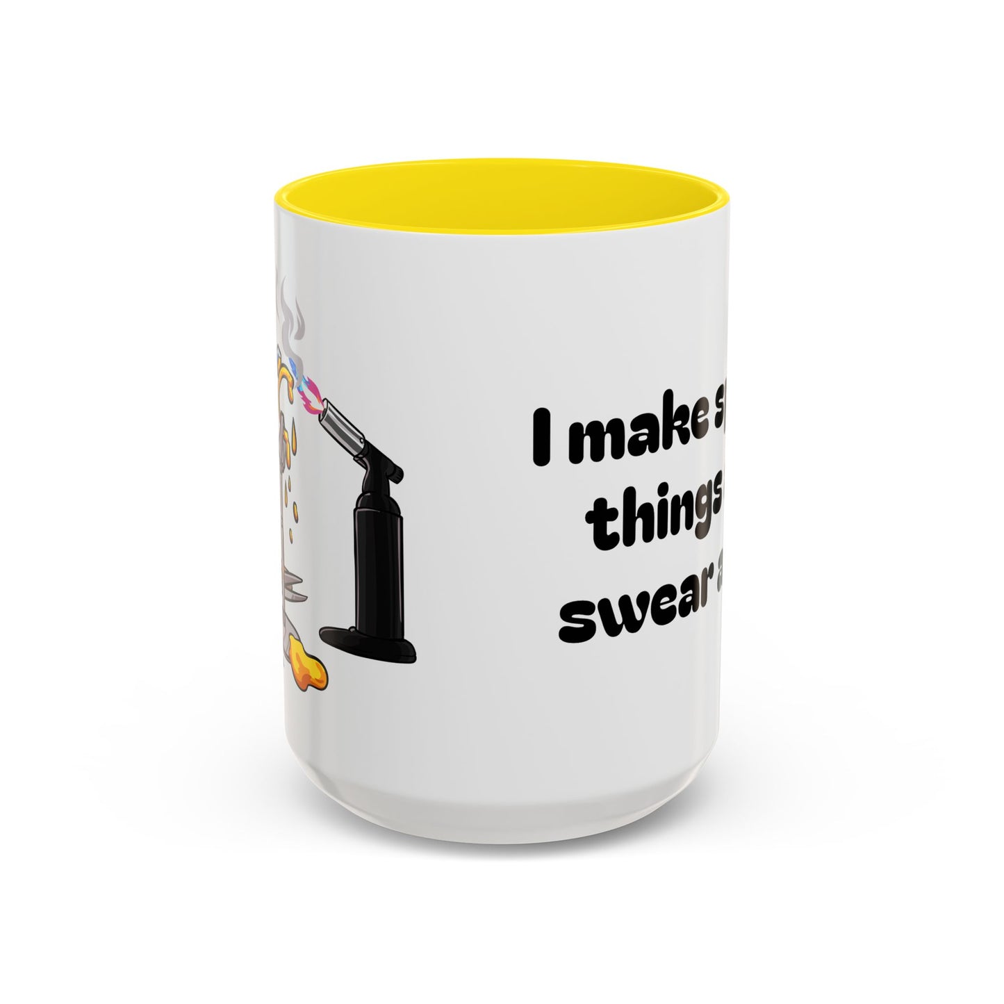 Sparkly 'I Make Sparkly Things and I Swear a Lot' Accent Coffee Mug (11/15oz)