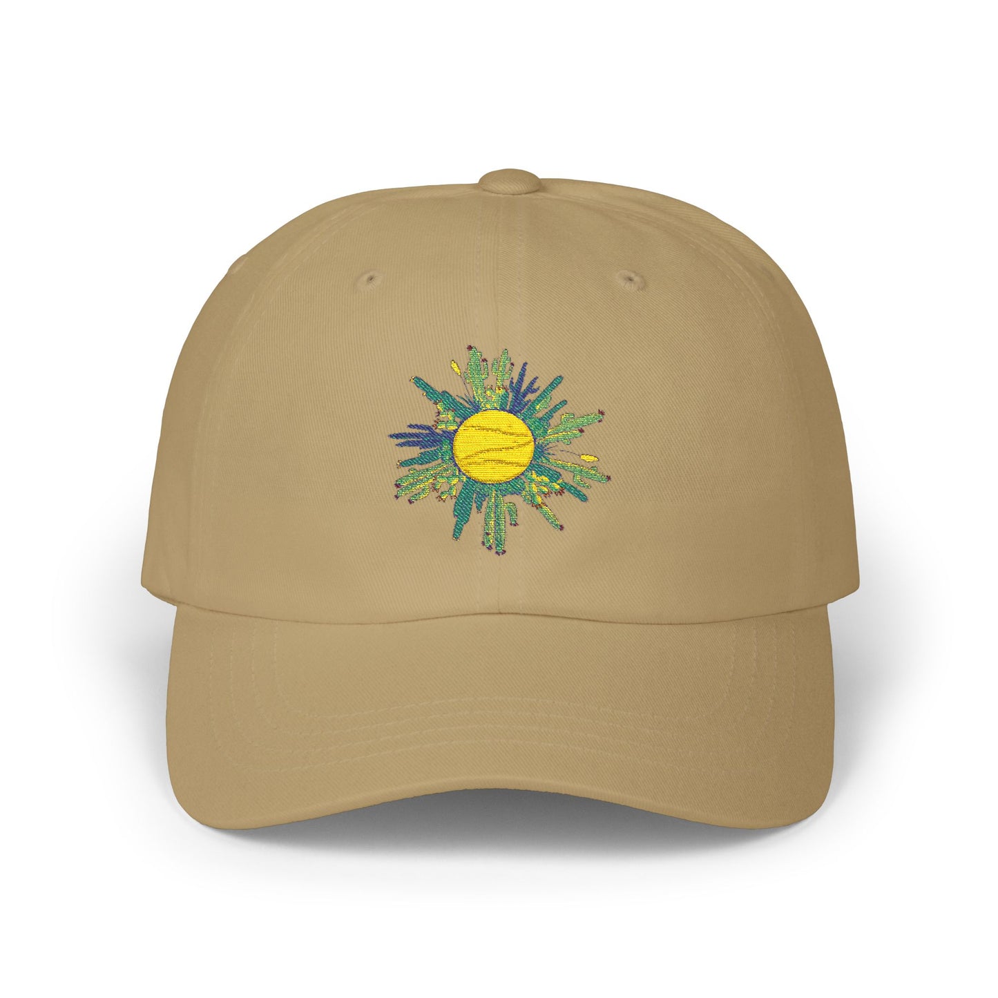 Cactus Sun Dad Cap – Hand-Drawn Doodle Baseball Hat