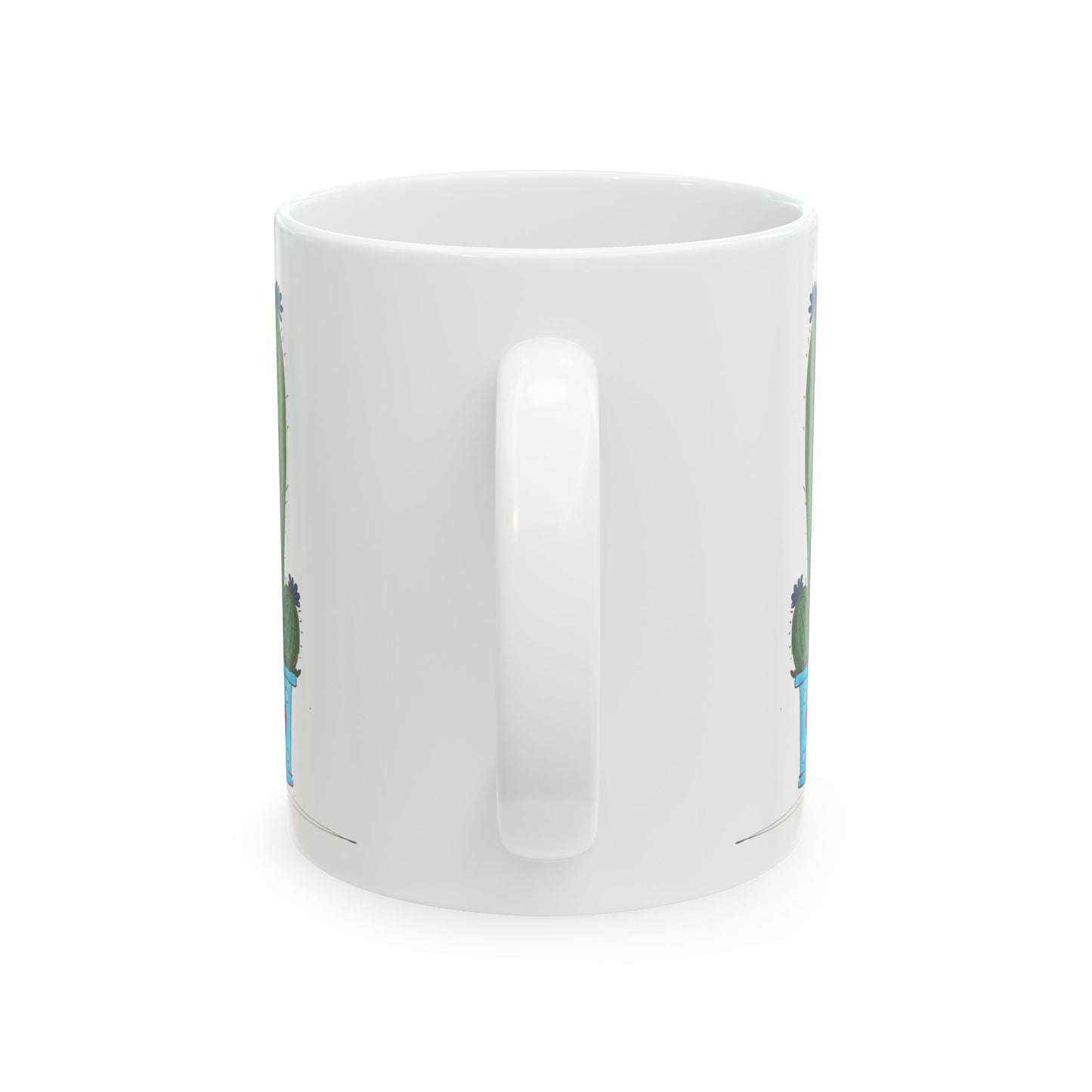Cactus Cermaic Mug with a pun - you make me thorny - cactus lover gift