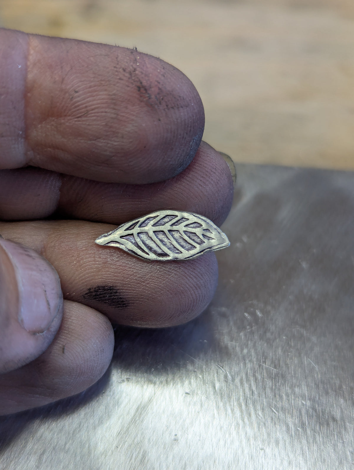 Leaf component or findings for soldering or charm making - jewelry making supplies