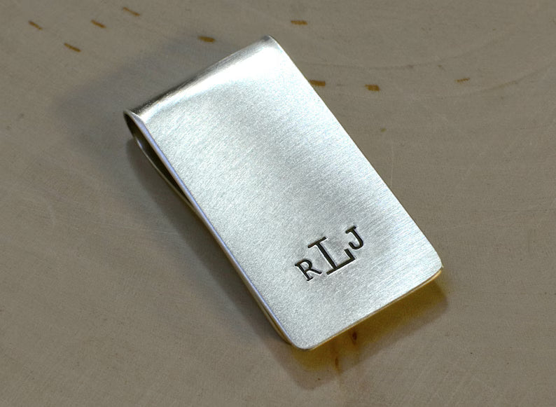 Sterling silver monogram money clip - customized for yoy