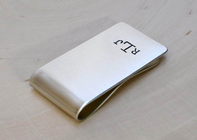 Sterling silver monogram money clip - customized for yoy