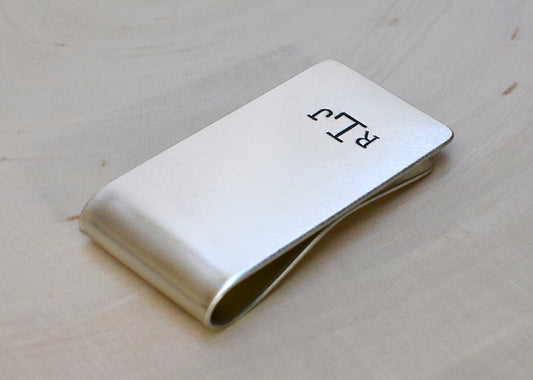 Sterling silver monogram money clip - customized for yoy