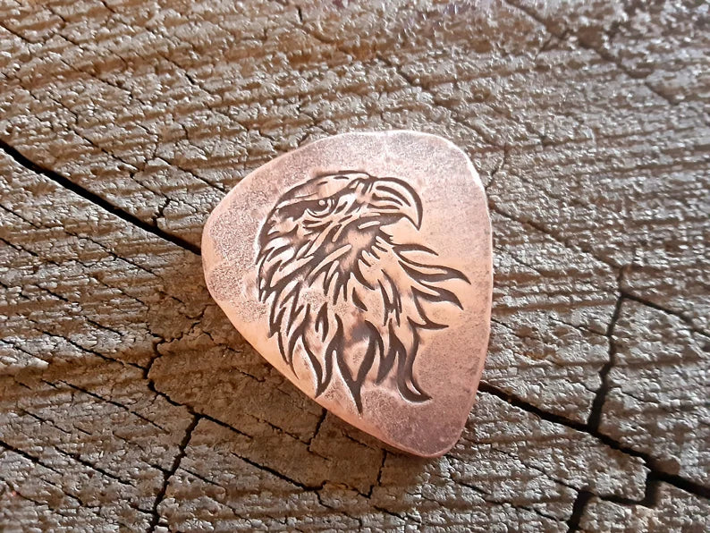 Eagle copper guitar pick
