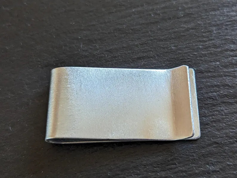 Sterling silver money clip with your initials