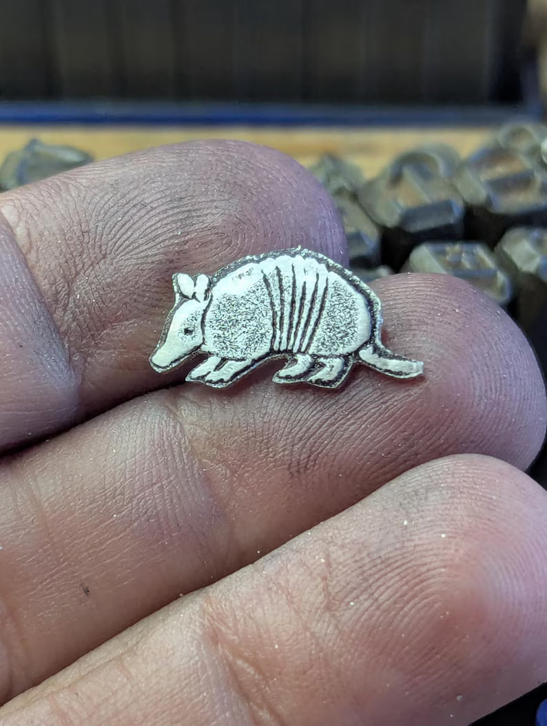 Armadillo component or findings for soldering or charm making - jewelry making supplies