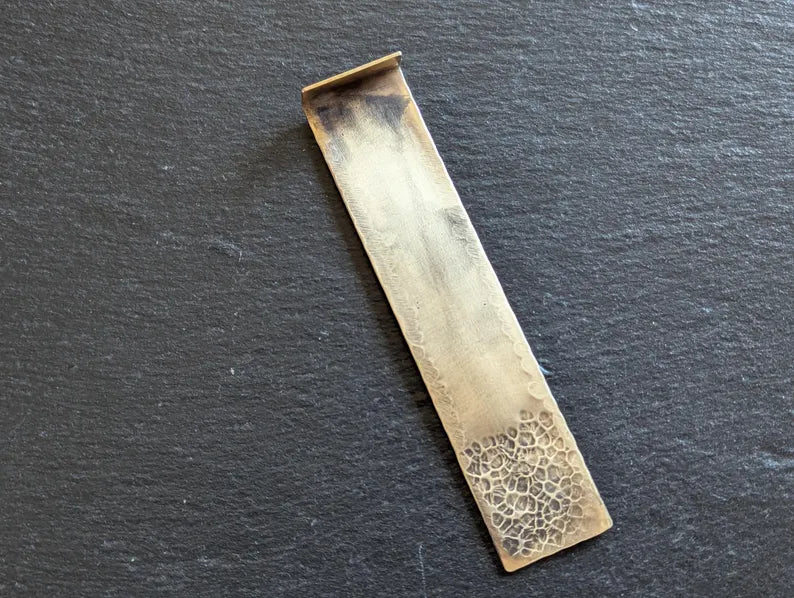 Brass bookmark with cat