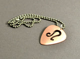 Personalized copper zodiac guitar pick pendant, NiciArt 