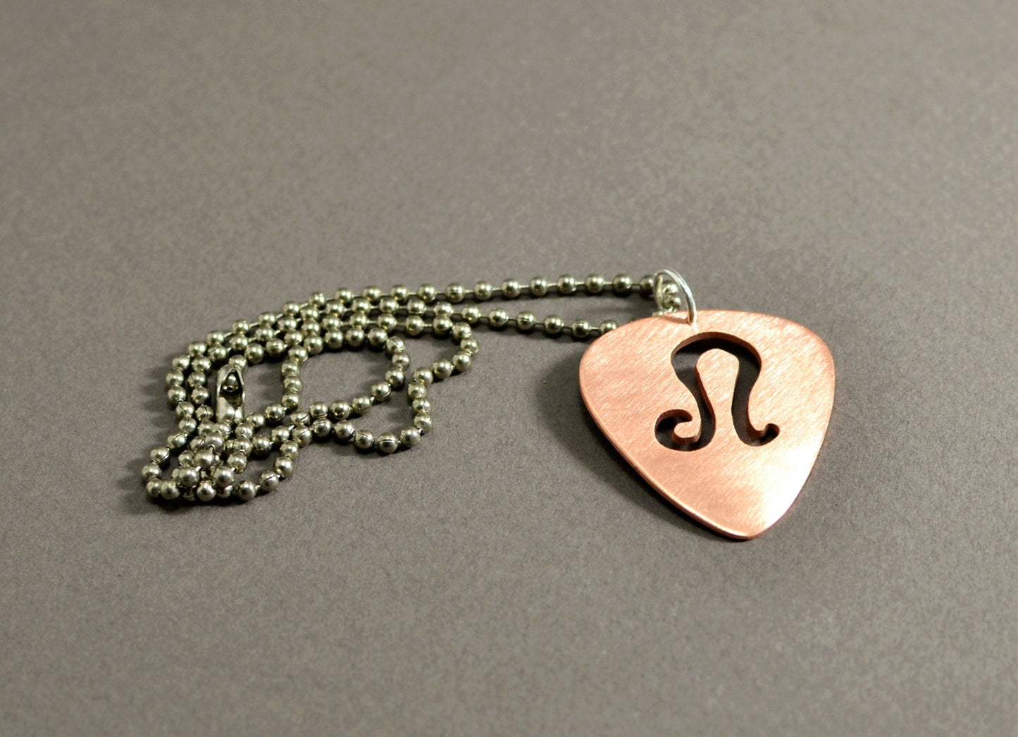 personalized Zodiac copper guitar pick necklace -NL561