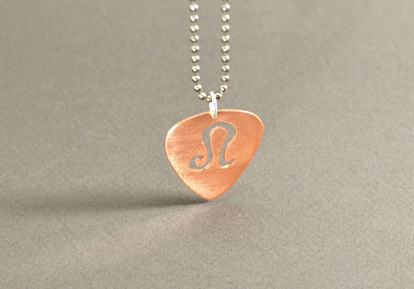 personalized Zodiac copper guitar pick necklace -NL561