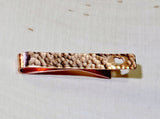 Hammered copper tie bar with heart cut out for extra love, NiciArt 