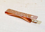 Hammered copper tie bar with heart cut out for extra love, NiciArt 