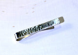 Personalized and Hammered sterling silver tie bar with monogram, NiciArt 