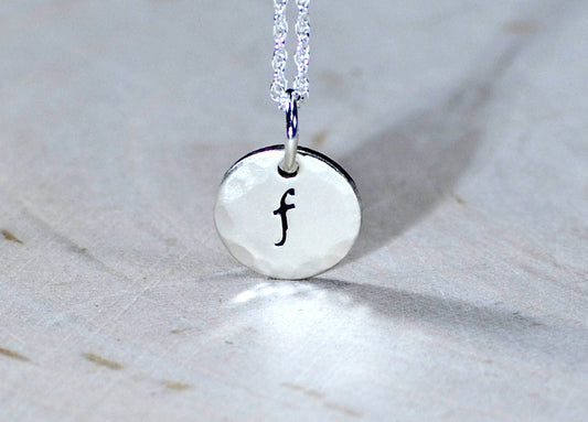 Sterling Silver Necklace for Bridesmaids with Personalized Initial