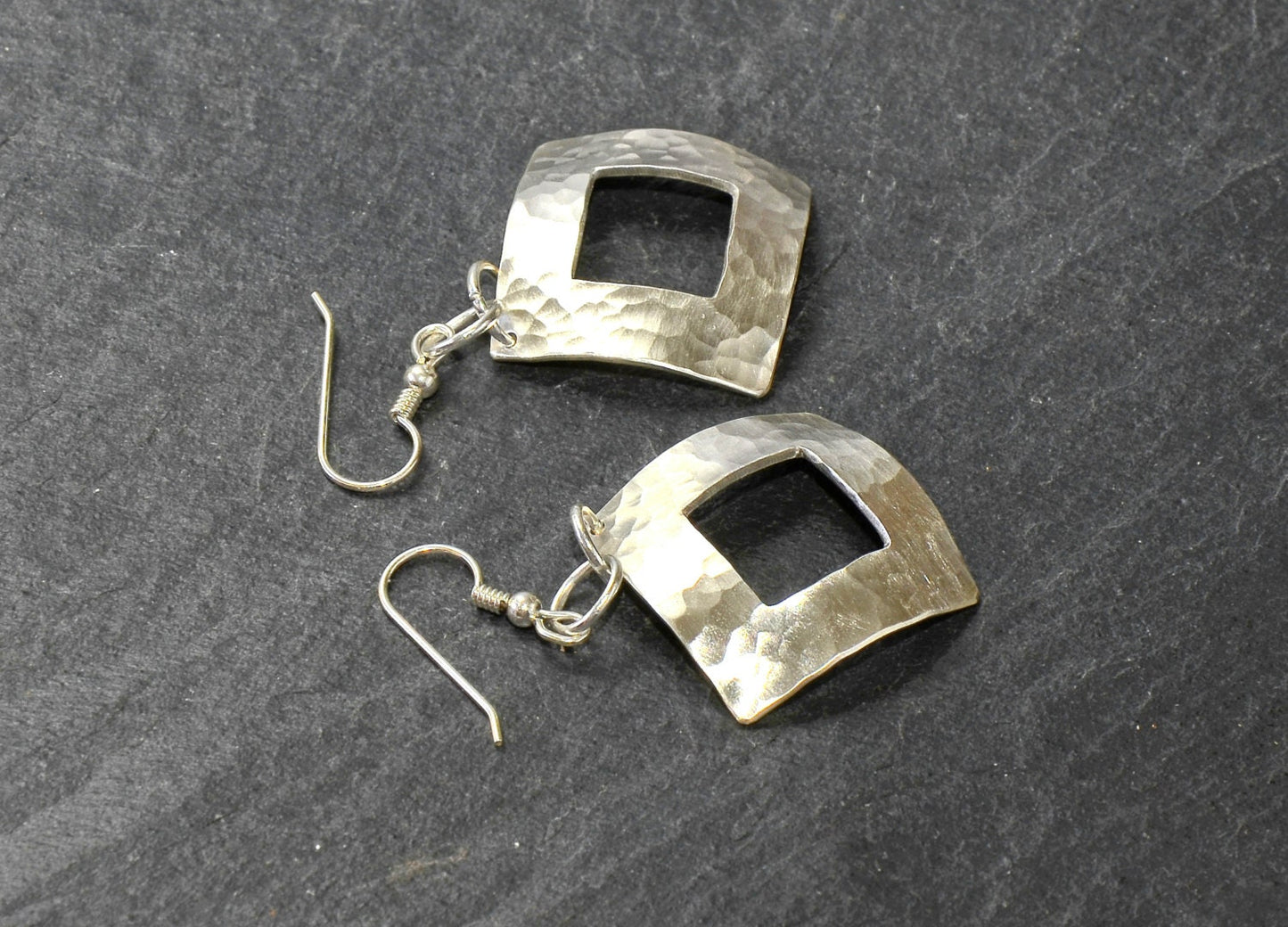 Sterling Silver Hammered Earrings