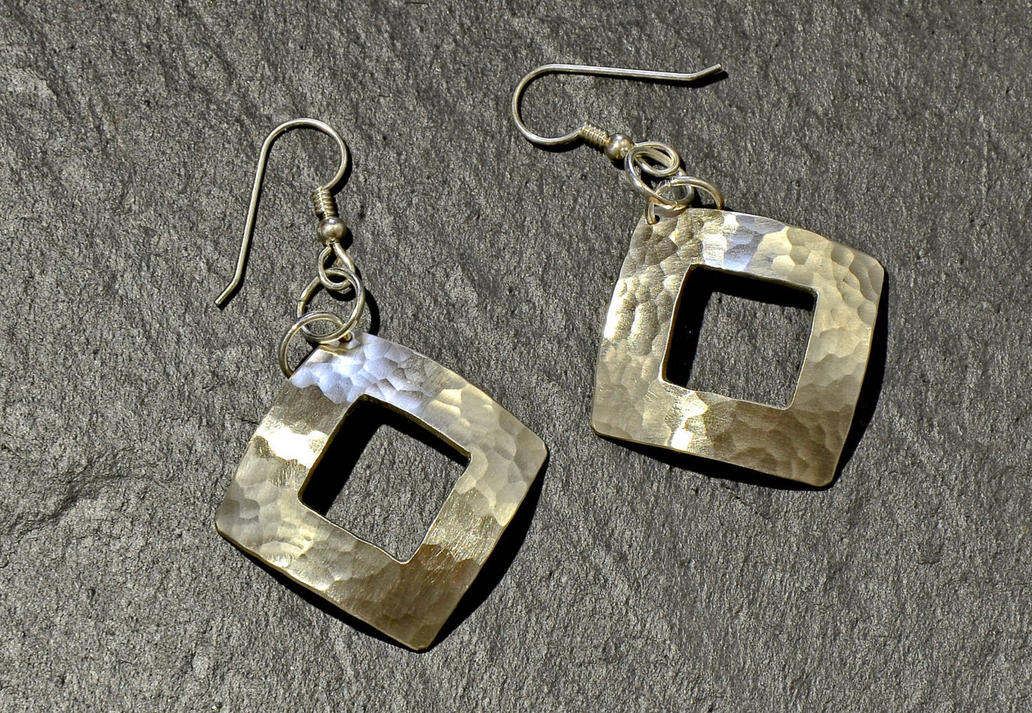 Sterling Silver Hammered Earrings