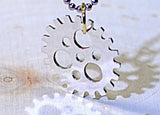 Sterling silver bicycle gear necklace, NiciArt 