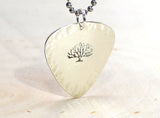 The big tree sterling silver guitar pick necklace, NiciArt 