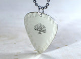 The big tree sterling silver guitar pick necklace, NiciArt 