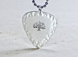 The big tree sterling silver guitar pick necklace, NiciArt 