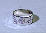 Sterling silver rose ring, NiciArt 