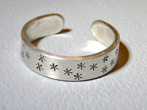 Sterling silver starry night toe ring, NiciArt 
