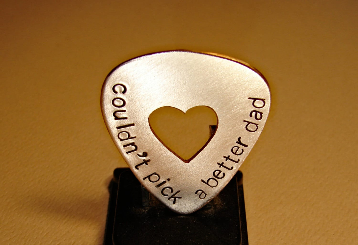 Bronze guitar pick for dad and Fathers day jam sessions