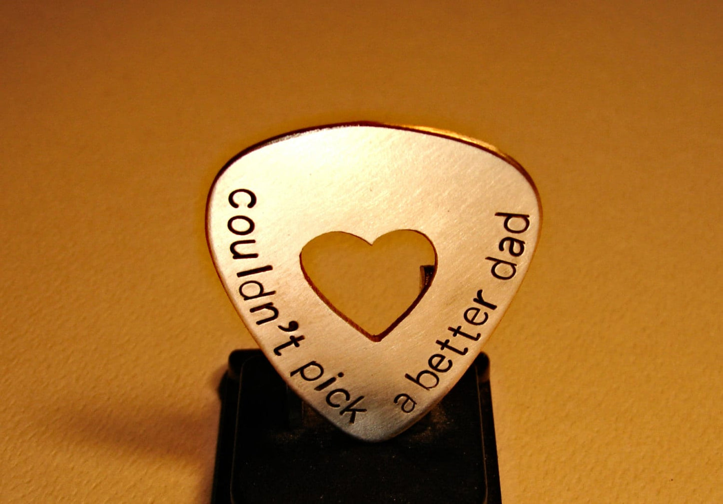 Bronze guitar pick for dad and Fathers day jam sessions
