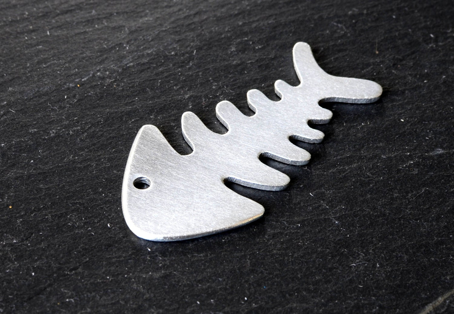 Fish Bone Shaped Guitar Pick in Aluminum