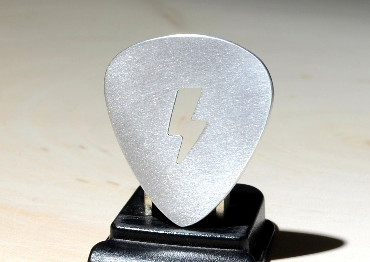 Playable Lightning Bolt Guitar Pick Handmade in Various Metals of your choosing