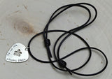You are my missing piece sterling silver guitar pick necklace with a puzzle cut out, NiciArt 