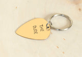 Custom Bronze Guitar Pick Keychain, NiciArt 