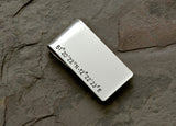 Latitude Longitude Sterling Silver Money Clip with Personalized coordinates, NiciArt 