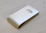 Monogrammed Sterling Silver Money Clip Personalized, NiciArt 
