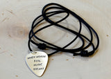 Guitar pick necklace when words fail music speaks, NiciArt 