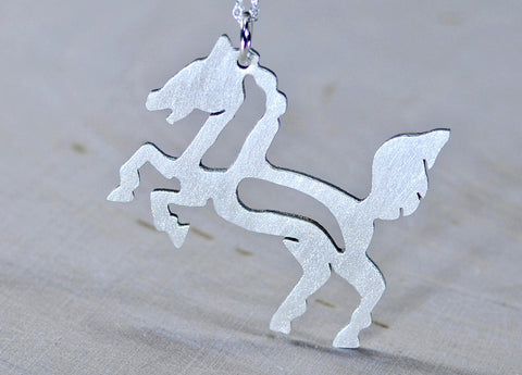 Sterling silver horse necklace, NiciArt 
