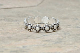 Delicate Linked Flower Sterling Silver Ring, NiciArt 
