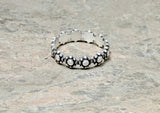 Delicate Linked Flower Sterling Silver Ring, NiciArt 