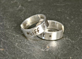 Best Friends Forever Adjustable Sterling Silver Ring Set, NiciArt 