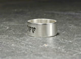 Fuck off sterling silver ring in Geisha Font, NiciArt 