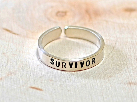 Sterling silver toe ring for a cancer survivor, NiciArt 