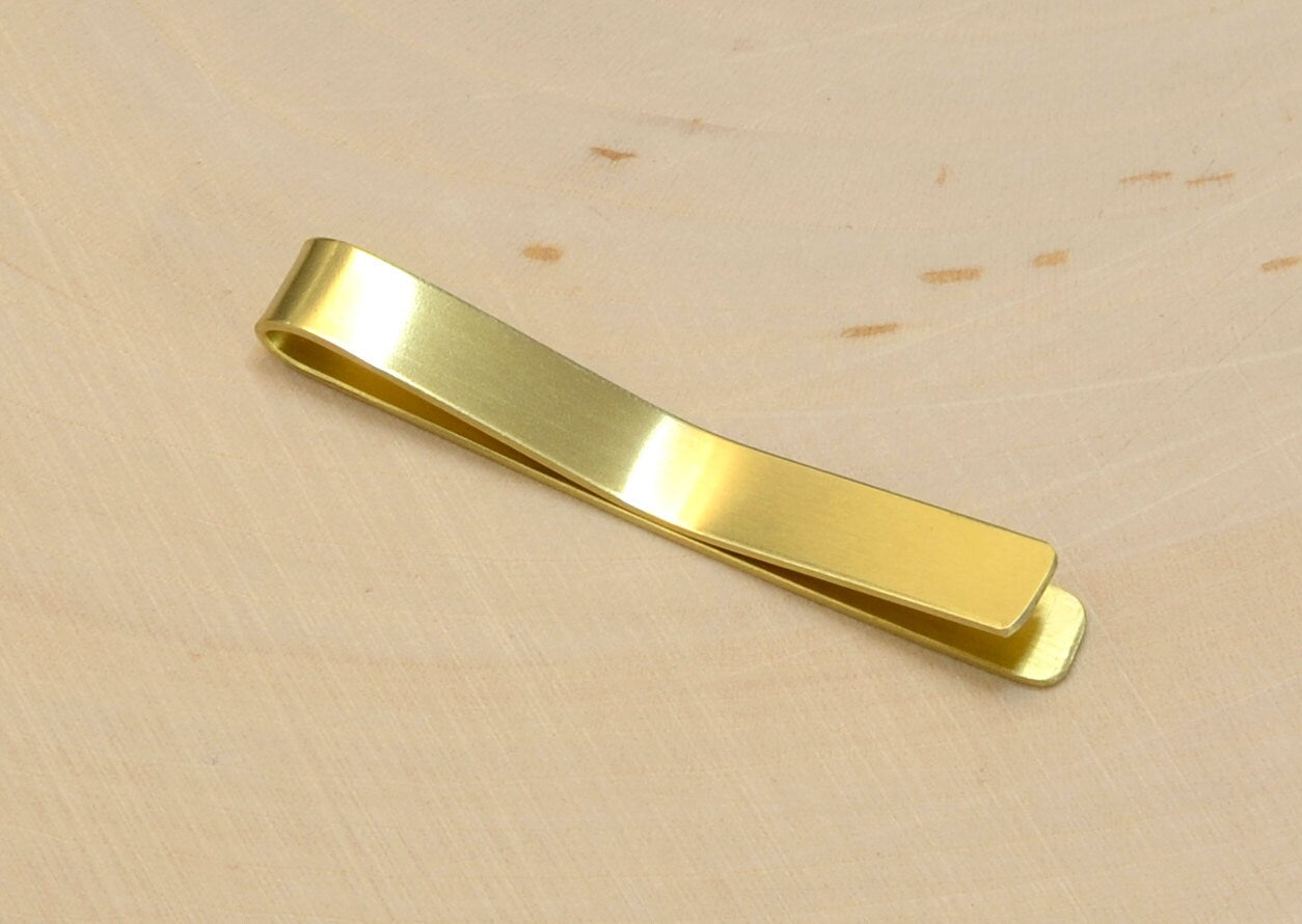 Best Dad Ever Brass Tie Clip with Mirror Finish
