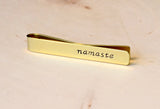 Namaste Brass Yoga Tie Bar, NiciArt 