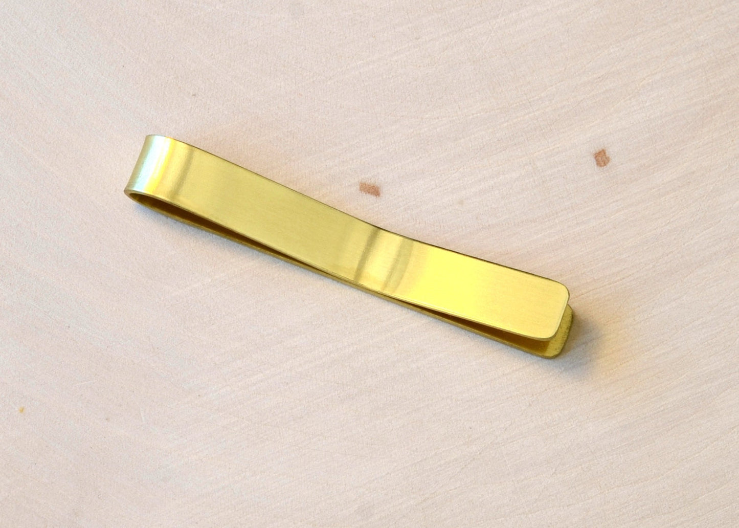 Brass Tie Bar with Namaste